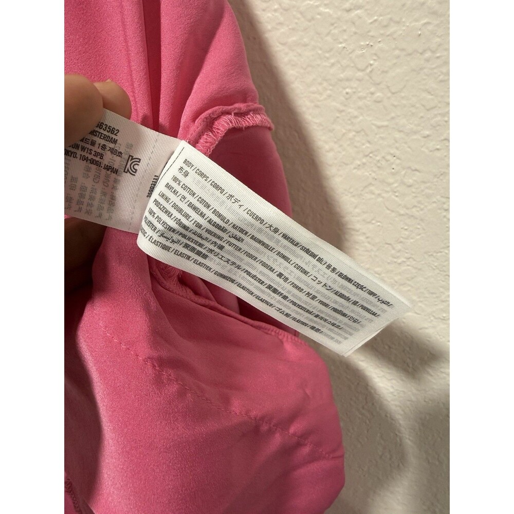 Hollister Pink Smocked V-Neck Flutter Sleeve Dress with Shorts And Pockets XL - Picture 13 of 13